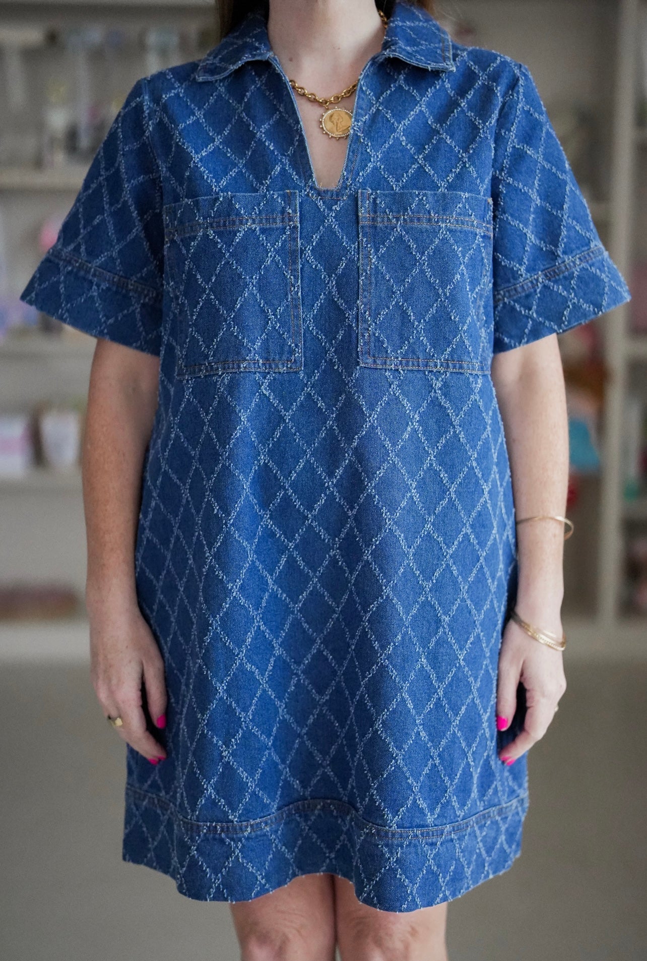 Denim Diamond Dress