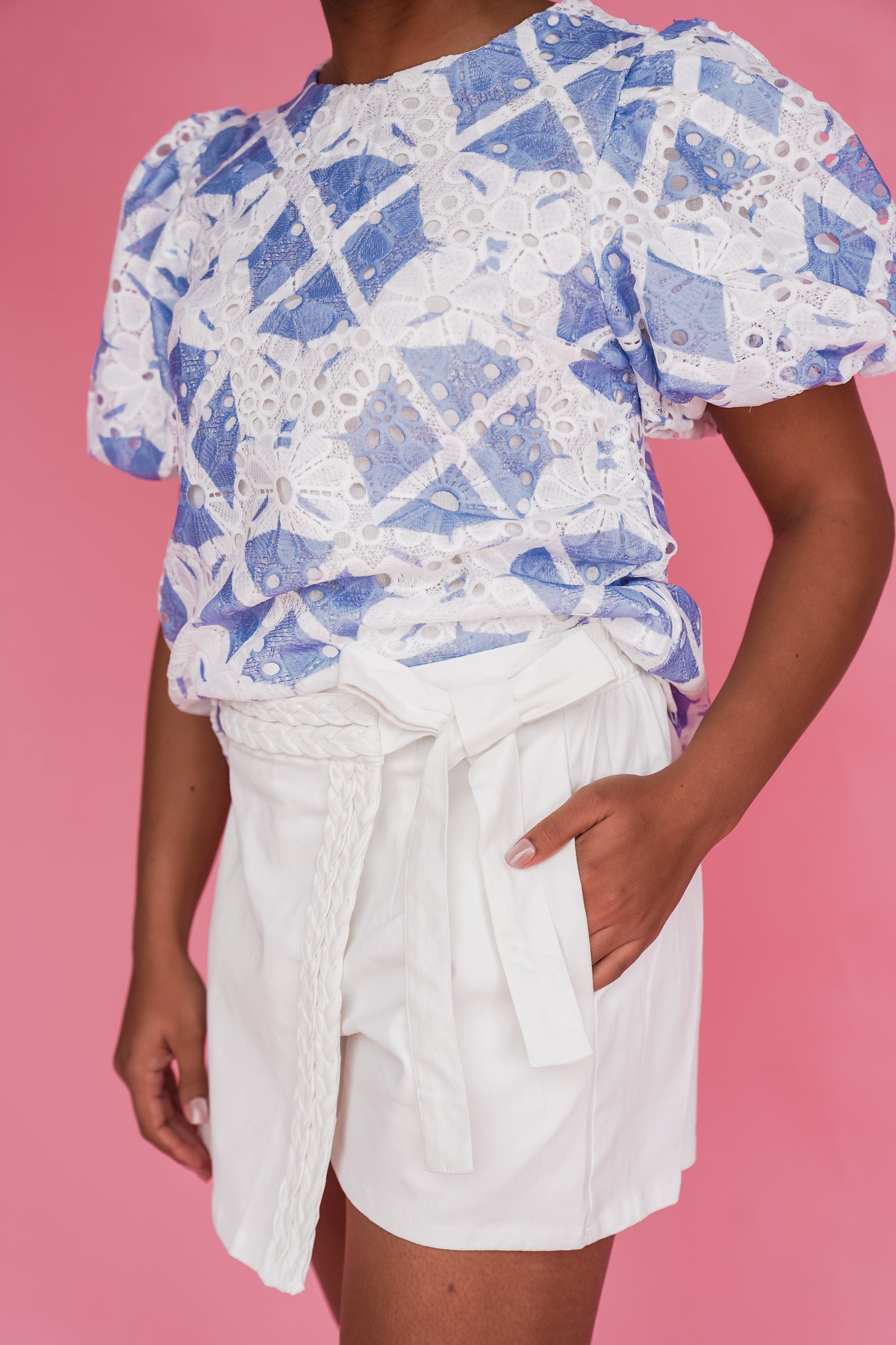 Sloan White Wrap Skort