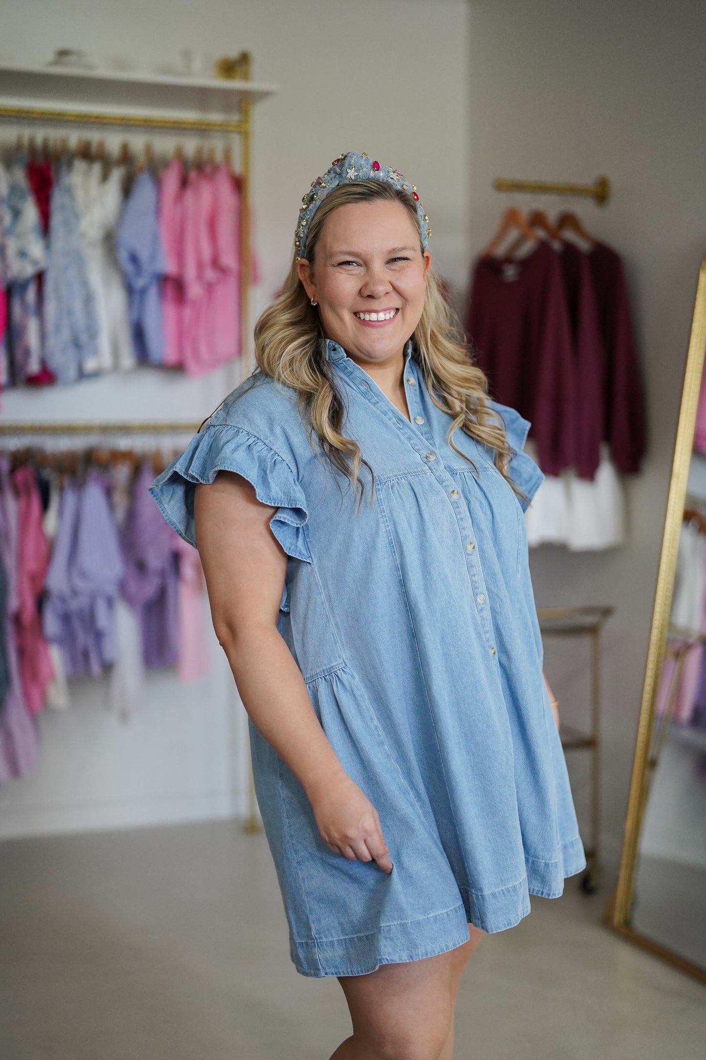Sloane Ruffle Sleeve Dress