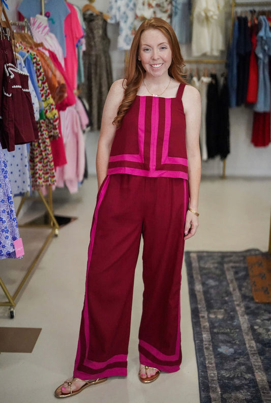 Burgundy Pant Set