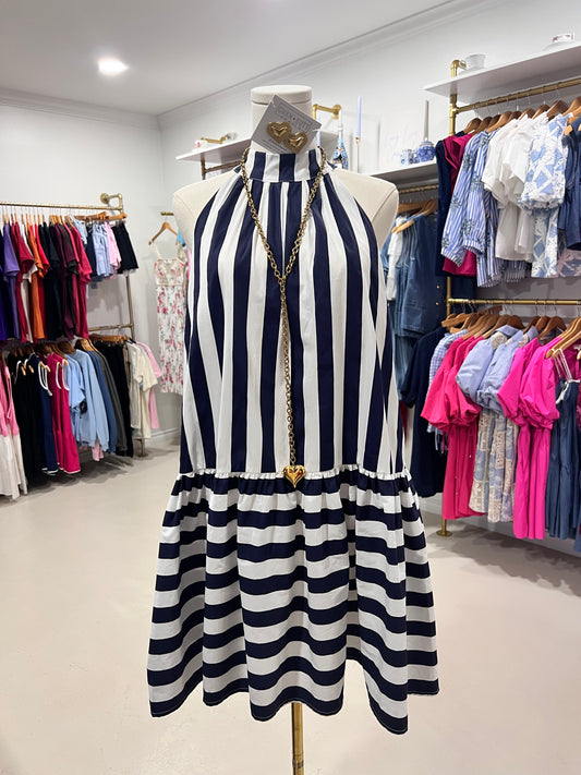 Navy Stripe Dress