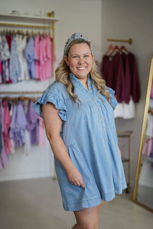 Sloane Ruffle Sleeve Dress